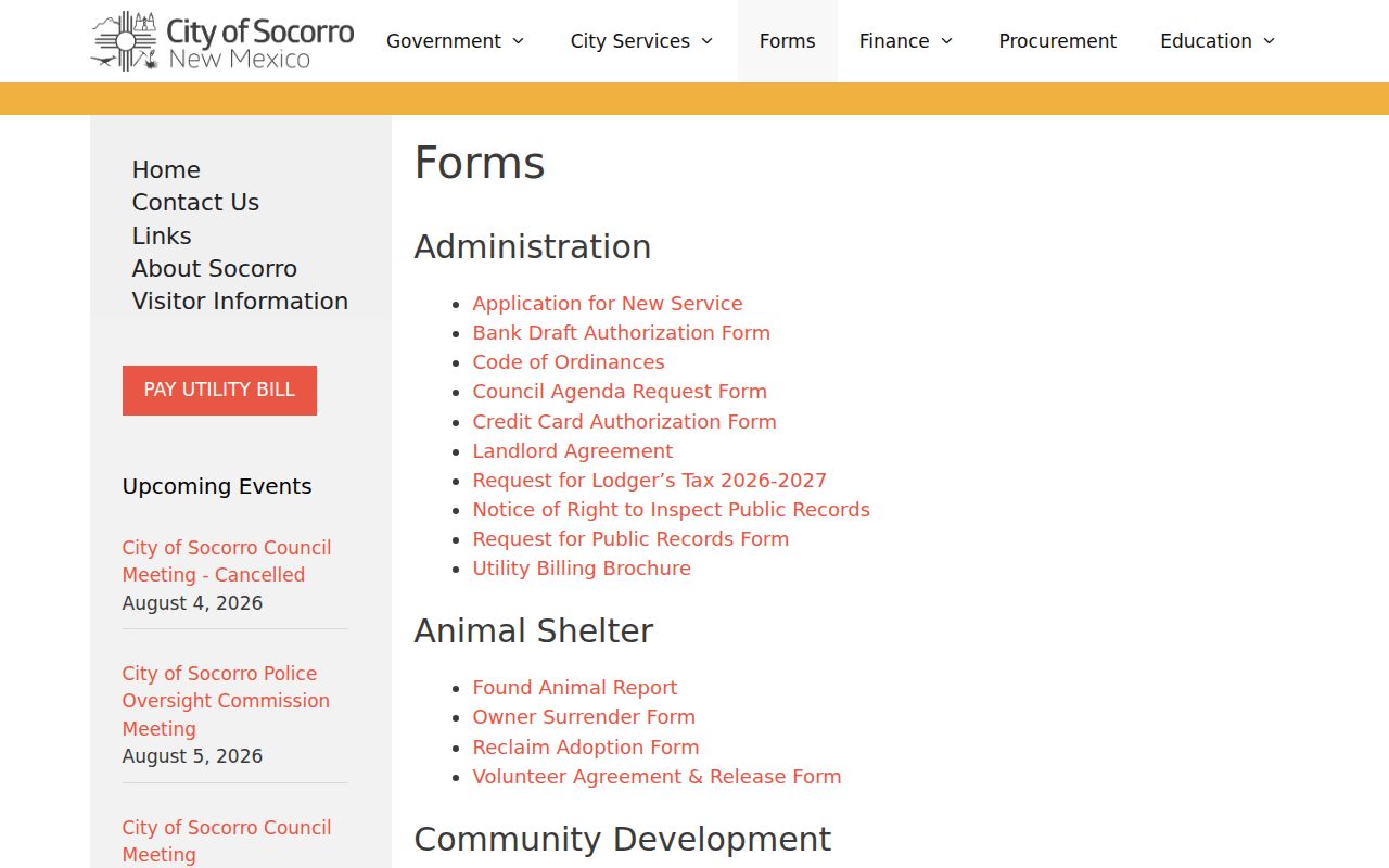 Socorro city criminal records form directory