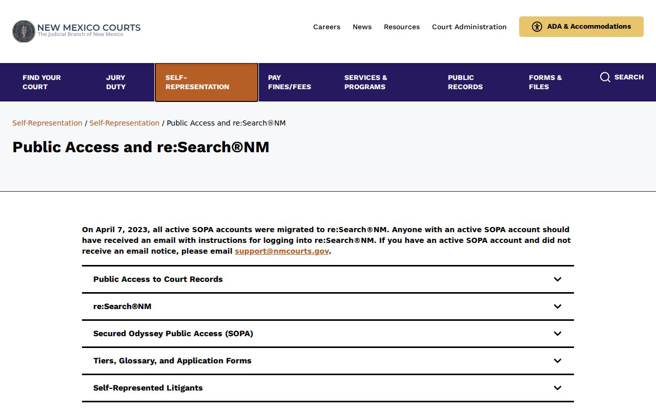 Socorro County criminal case access tiers for Case Lookup and reSearchNM
