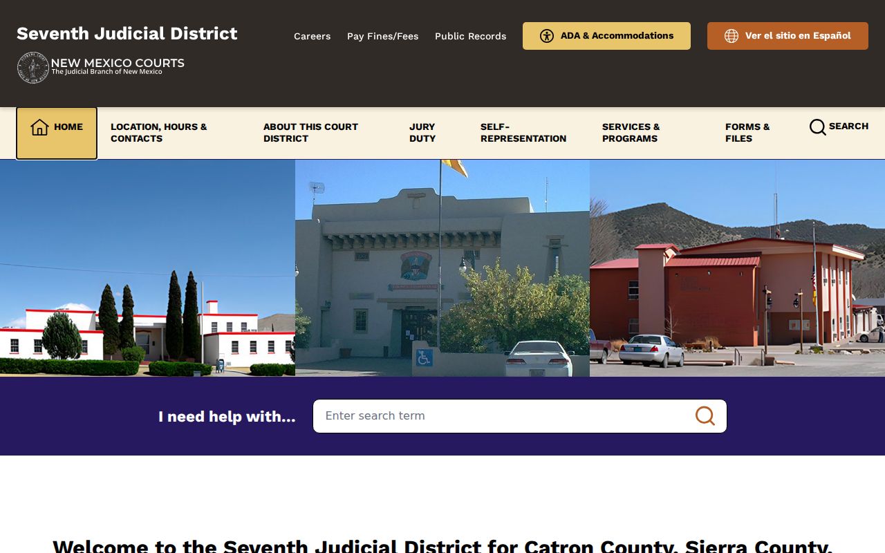 Socorro County criminal court access through the Seventh Judicial District