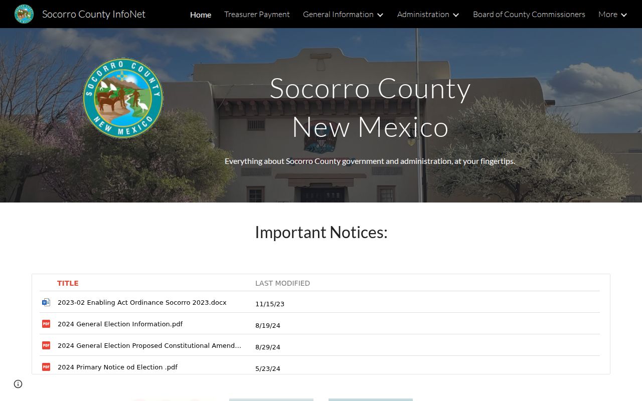 Socorro County criminal records county government access